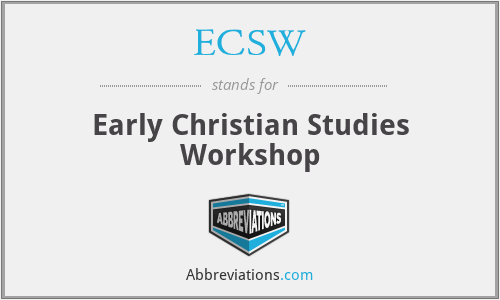 ECSW - Early Christian Studies Workshop