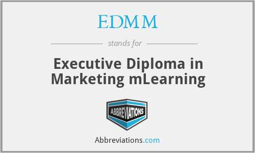 EDMM - Executive Diploma in Marketing mLearning