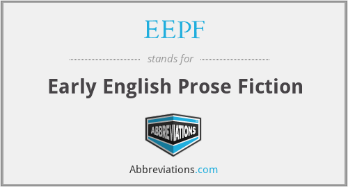 EEPF - Early English Prose Fiction