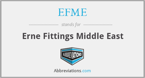 EFME - Erne Fittings Middle East