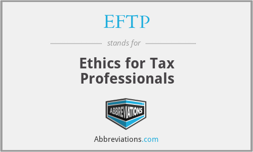 EFTP - Ethics for Tax Professionals