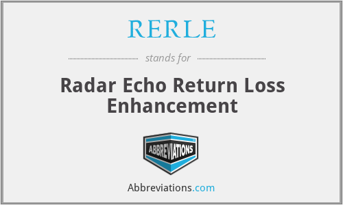 RERLE - Radar Echo Return Loss Enhancement