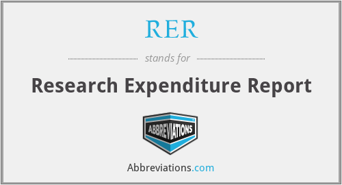 RER - Research Expenditure Report