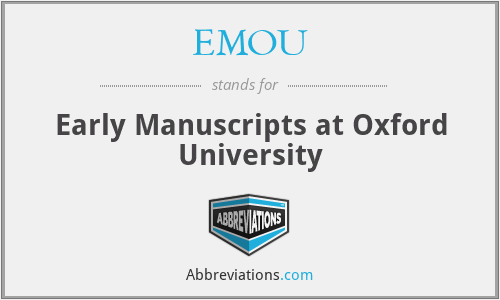 EMOU - Early Manuscripts at Oxford University