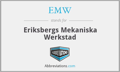 EMW - Eriksbergs Mekaniska Werkstad