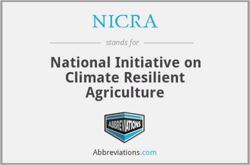 NICRA - National Initiative on Climate Resilient Agriculture