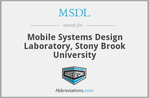 MSDL - Mobile Systems Design Laboratory, Stony Brook University