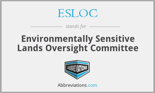 ESLOC - Environmentally Sensitive Lands Oversight Committee