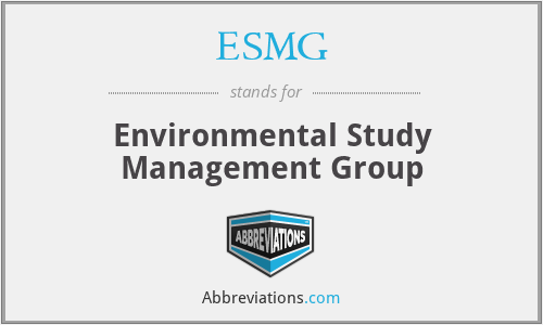 ESMG - Environmental Study Management Group