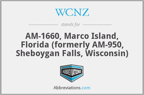 WCNZ - AM-1660, Marco Island, Florida (formerly AM-950, Sheboygan Falls, Wisconsin)