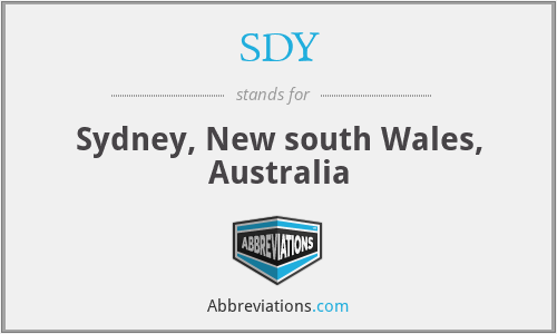 SDY - Sydney, New south Wales, Australia