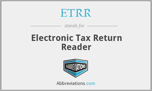 ETRR - Electronic Tax Return Reader