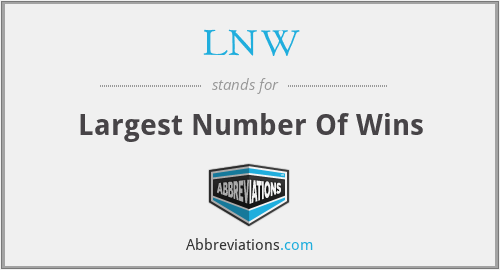 LNW - Largest Number Of Wins
