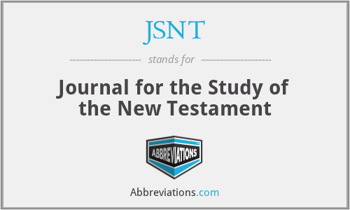 JSNT - Journal for the Study of the New Testament
