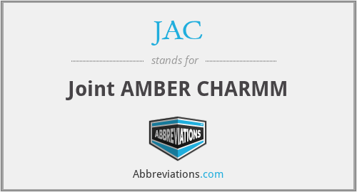 JAC - Joint AMBER CHARMM