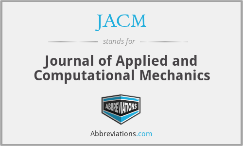 JACM - Journal of Applied and Computational Mechanics