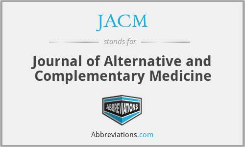 JACM - Journal of Alternative and Complementary Medicine