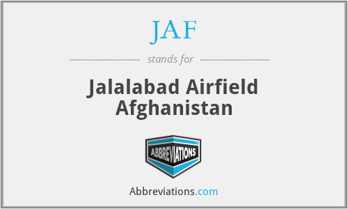JAF - Jalalabad Airfield Afghanistan