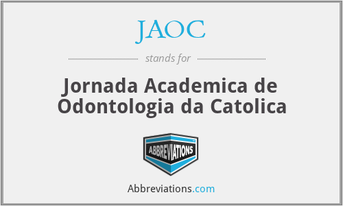 JAOC - Jornada Academica de Odontologia da Catolica