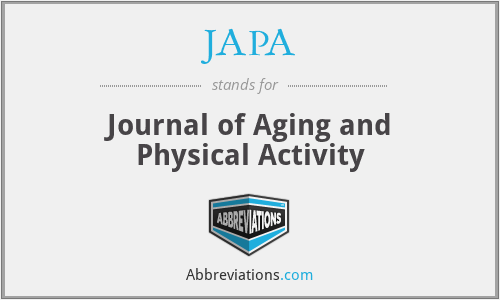 JAPA - Journal of Aging and Physical Activity