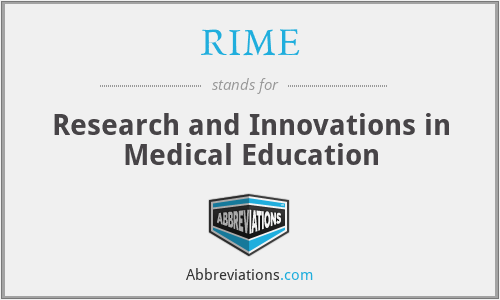 RIME - Research and Innovations in Medical Education