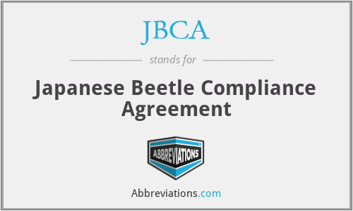 JBCA - Japanese Beetle Compliance Agreement