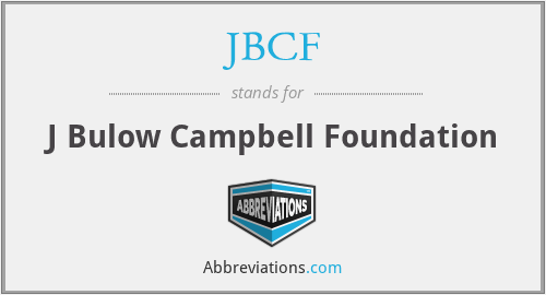JBCF - J Bulow Campbell Foundation