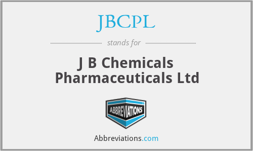JBCPL - J B Chemicals Pharmaceuticals Ltd