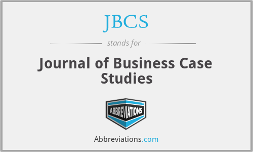 JBCS - Journal of Business Case Studies