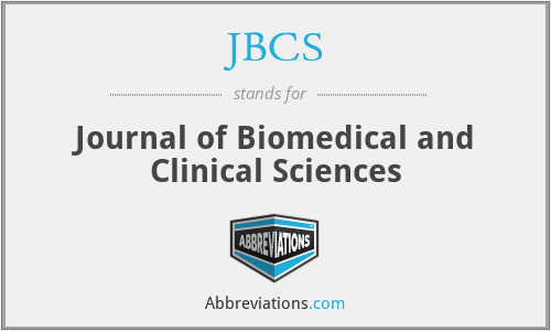 JBCS - Journal of Biomedical and Clinical Sciences