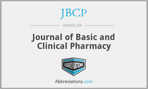 JBCP - Journal of Basic and Clinical Pharmacy