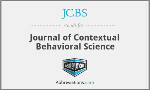 JCBS - Journal of Contextual Behavioral Science