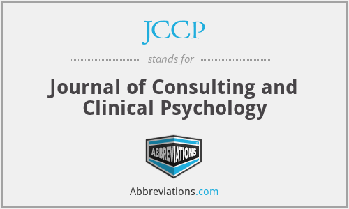 JCCP - Journal of Consulting and Clinical Psychology