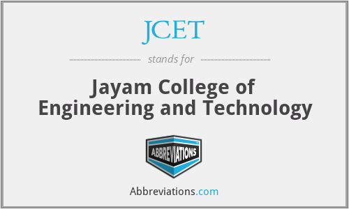 JCET - Jayam College of Engineering and Technology