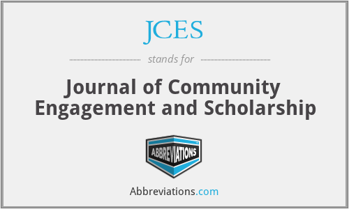 JCES - Journal of Community Engagement and Scholarship