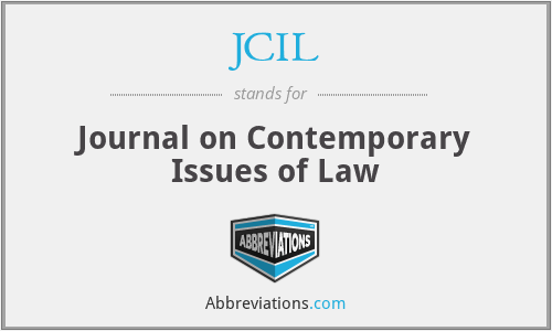 JCIL - Journal on Contemporary Issues of Law