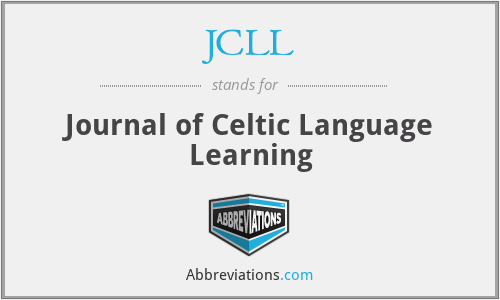 JCLL - Journal of Celtic Language Learning
