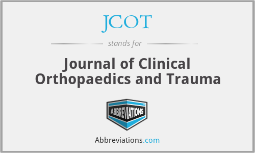 JCOT - Journal of Clinical Orthopaedics and Trauma