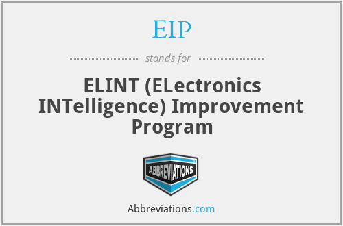 EIP - ELINT (ELectronics INTelligence) Improvement Program