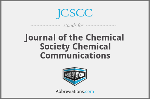 JCSCC - Journal of the Chemical Society Chemical Communications