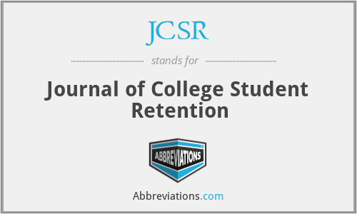 JCSR - Journal of College Student Retention