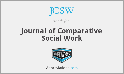 JCSW - Journal of Comparative Social Work