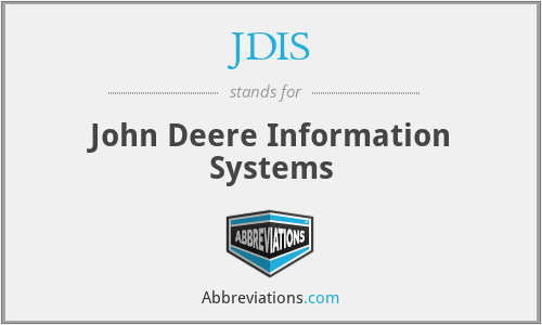 JDIS - John Deere Information Systems