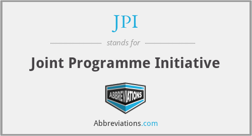 JPI - Joint Programme Initiative