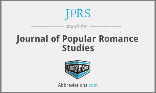 JPRS - Journal of Popular Romance Studies
