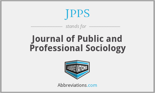 JPPS - Journal of Public and Professional Sociology