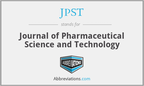 JPST - Journal of Pharmaceutical Science and Technology