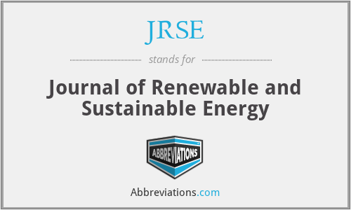JRSE - Journal of Renewable and Sustainable Energy