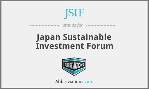 JSIF - Japan Sustainable Investment Forum