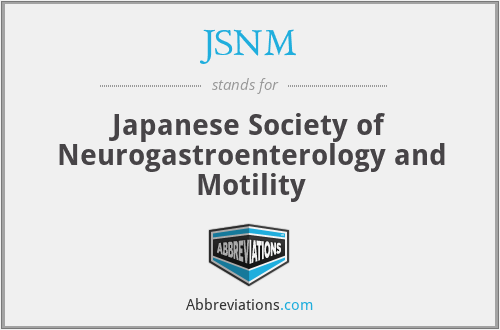 JSNM - Japanese Society of Neurogastroenterology and Motility